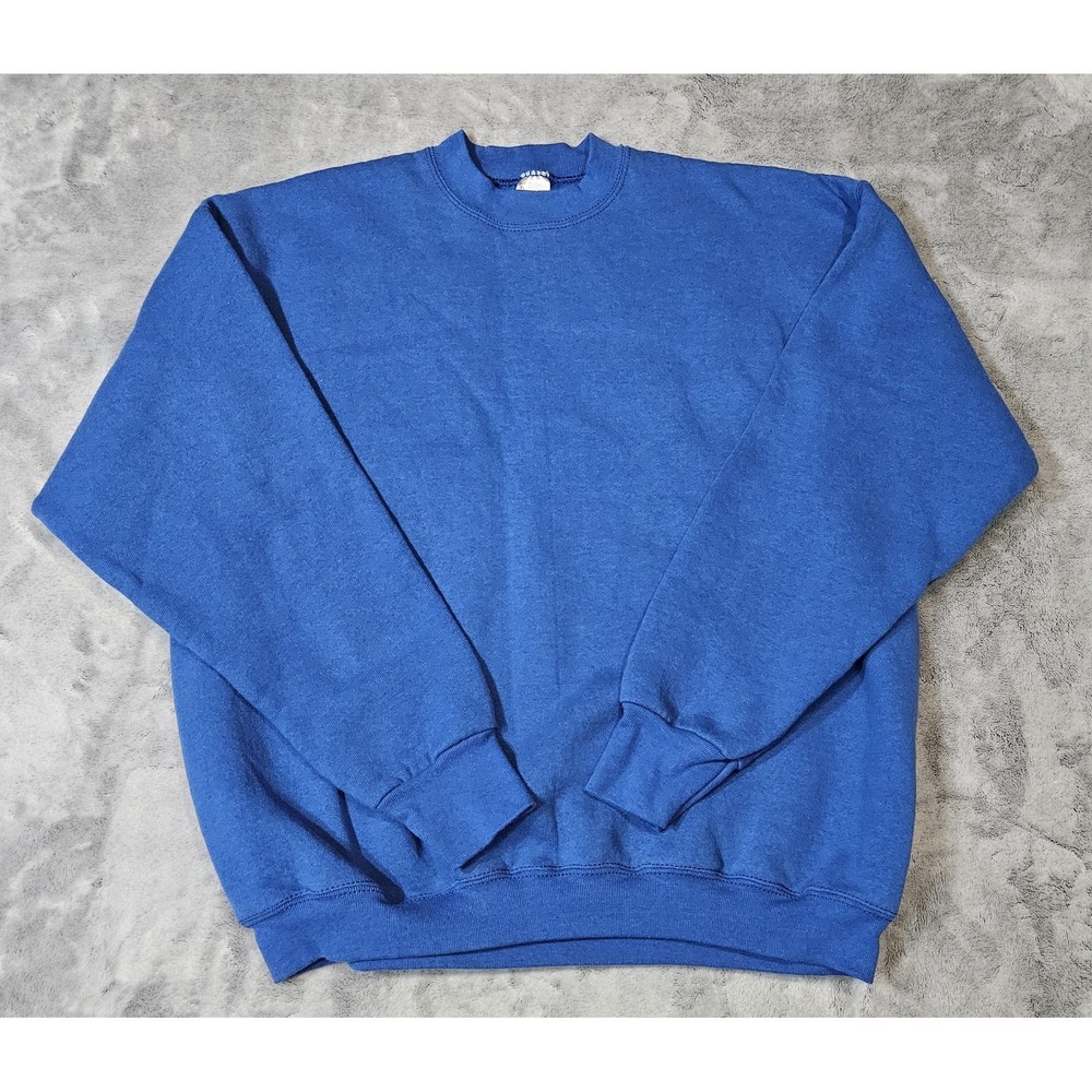 Vintage Fruit of the Loom Blank Crewneck Sweatshirt Men's Size XL Blue